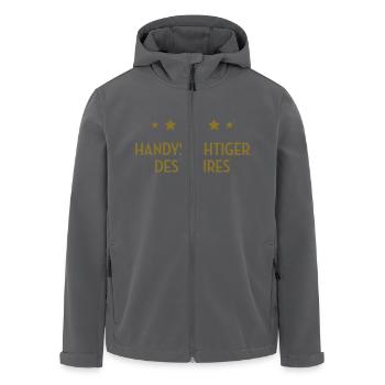 Handysüchtiger - Handy-süchtig - Telefon - Aufruf - Recycelte Männer Softshell-Jacke von Stanley/Stella - Anthrazit - Vorne - AI Model Male 185 light (185cm)