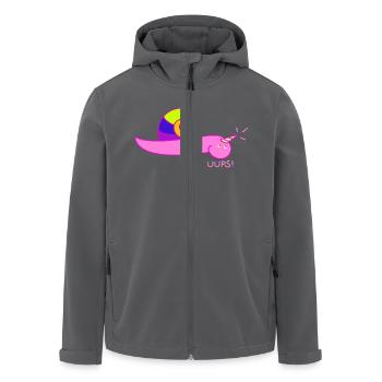 Schnecke als Einhorn - Recycelte Männer Softshell-Jacke von Stanley/Stella - Anthrazit - Vorne - AI Model Male 185 light (185cm)