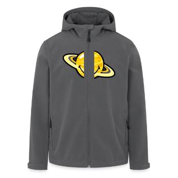 Smiley Saturn - Recycelte Männer Softshell-Jacke von Stanley/Stella - Anthrazit - Vorne - AI Model Male 185 light (185cm)