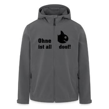 ohne fisch - Recycelte Männer Softshell-Jacke von Stanley/Stella - Anthrazit - Vorne - AI Model Male 185 light (185cm)