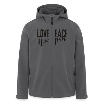 LOVE PEACE Handpan - black - Recycelte Männer Softshell-Jacke von Stanley/Stella - Anthrazit - Vorne - AI Model Male 185 light (185cm)
