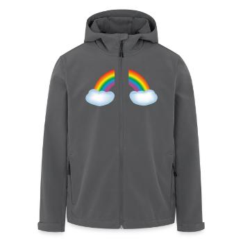 Regenbogen mit Wolken - Recycelte Männer Softshell-Jacke von Stanley/Stella - Anthrazit - Vorne - AI Model Male 185 light (185cm)