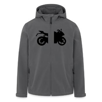 motorrad silhouette - Recycelte Männer Softshell-Jacke von Stanley/Stella - Anthrazit - Vorne - AI Model Male 185 light (185cm)