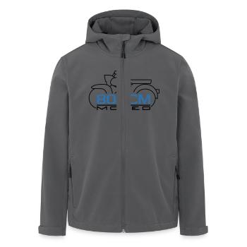 Moped Sperber Habicht 80 ccm Emblem - Recycelte Männer Softshell-Jacke von Stanley/Stella - Anthrazit - Vorne - AI Model Male 185 light (185cm)