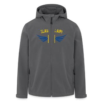 Ukraine Ruhm und Ehre - Recycelte Männer Softshell-Jacke von Stanley/Stella - Anthrazit - Vorne - AI Model Male 185 light (185cm)