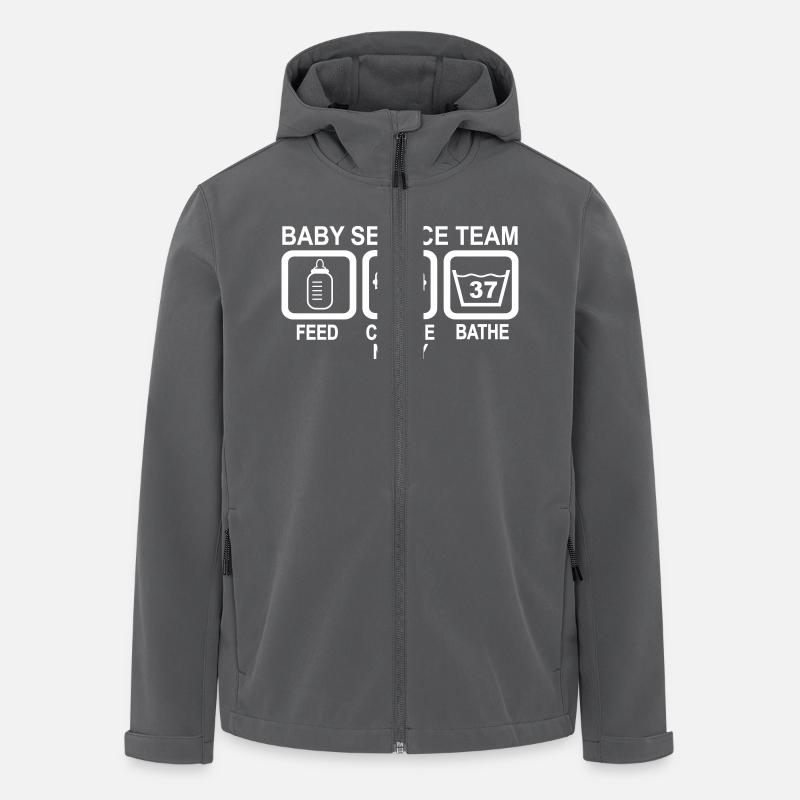 Baby Service Team - Recycelte Männer Softshell-Jacke von Stanley/Stella - Anthrazit