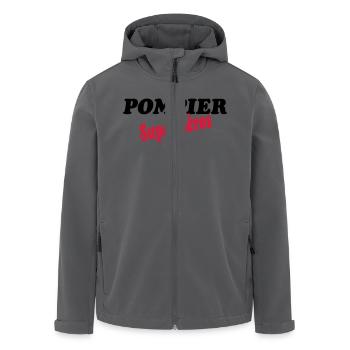POMPIER super héros - Veste softshell homme en polyester recyclé Stanley/Stella - charbon - Devant - AI Model Male 185 light (185cm)