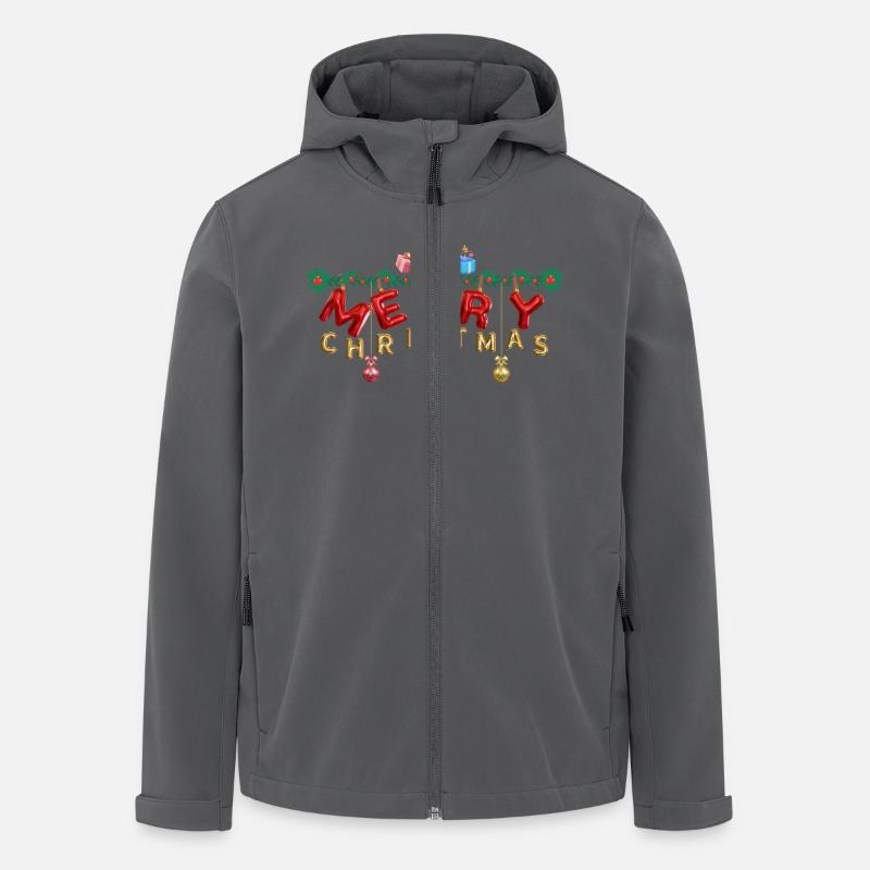 Merry Christmas Baloon look - Recycelte Männer Softshell-Jacke von Stanley/Stella - Anthrazit