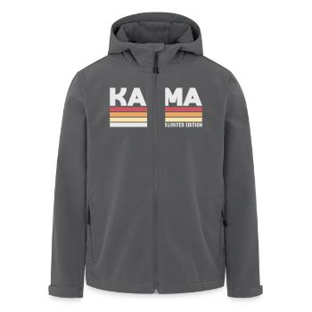 Karma Retro Vintage 80er 90er - Recycelte Männer Softshell-Jacke von Stanley/Stella - Anthrazit - Vorne - AI Model Male 185 light (185cm)
