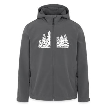 Wald Bäume - Recycelte Männer Softshell-Jacke von Stanley/Stella - Anthrazit - Vorne - AI Model Male 185 light (185cm)