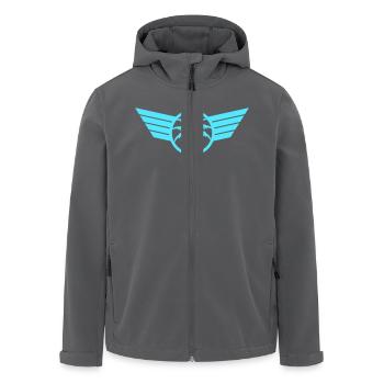 Palme Logo Flügel Wappen Emblem Symbol Sonne Blau - Recycelte Männer Softshell-Jacke von Stanley/Stella - Anthrazit - Vorne - AI Model Male 185 light (185cm)