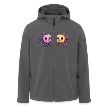 Tarantula Paar Liebe Valentinstag - Recycelte Männer Softshell-Jacke von Stanley/Stella - Anthrazit - Vorne - AI Model Male 185 light (185cm)