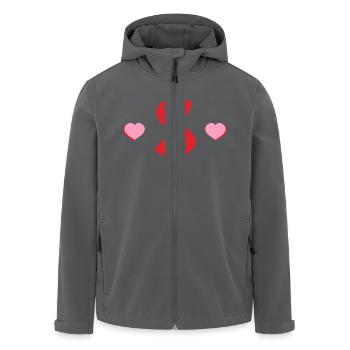Buchstaben s rote Herzen - Recycelte Männer Softshell-Jacke von Stanley/Stella - Anthrazit - Vorne - AI Model Male 185 light (185cm)