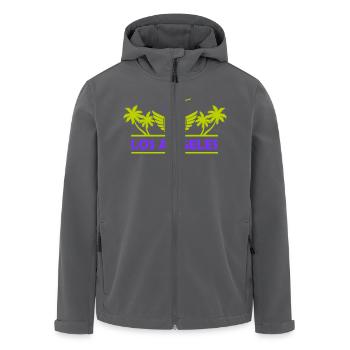 los angeles - Recycelte Männer Softshell-Jacke von Stanley/Stella - Anthrazit - Vorne - AI Model Male 185 light (185cm)