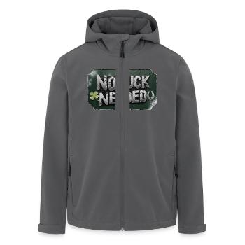 no luck needed - St.Patrick´s Day - Recycelte Männer Softshell-Jacke von Stanley/Stella - Anthrazit - Vorne - AI Model Male 185 light (185cm)