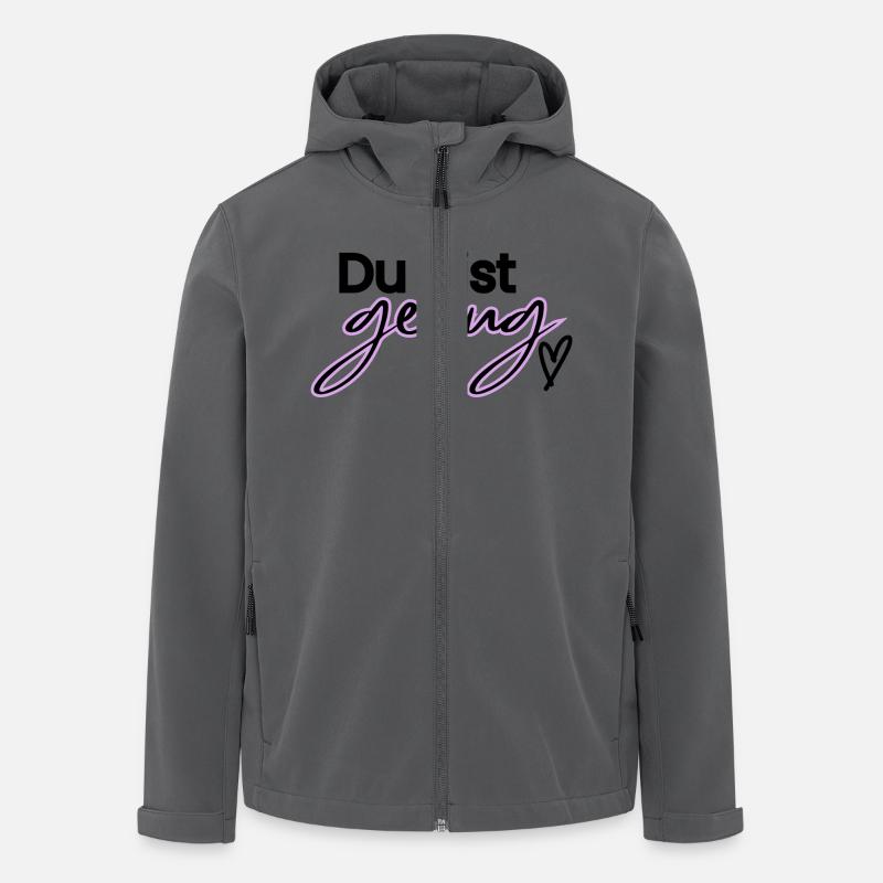 Du bist genug - Recycelte Männer Softshell-Jacke von Stanley/Stella - Anthrazit