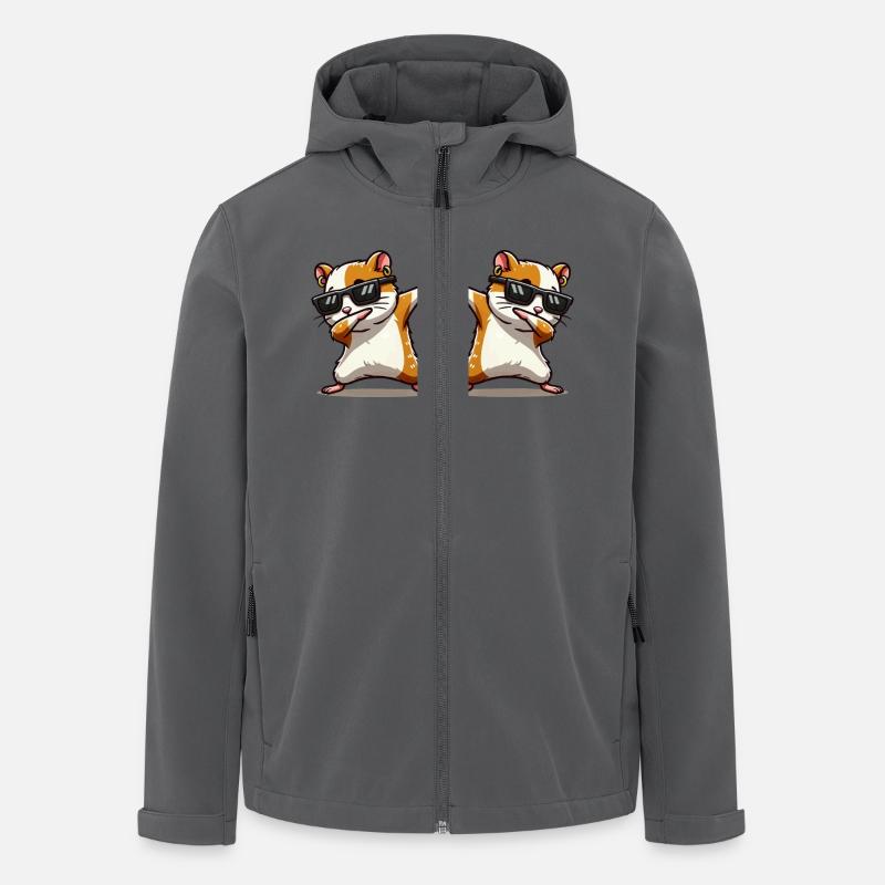 Dabbing de hamster 2 - Veste softshell homme en polyester recyclé Stanley/Stella - charbon