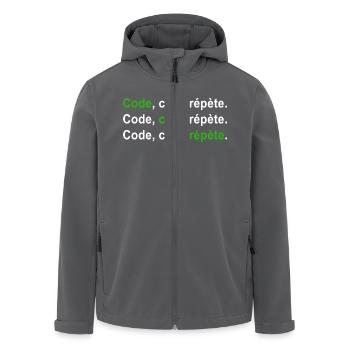 GEEK HUMOR LUSTIGER WITZ 2 - Recycelte Männer Softshell-Jacke von Stanley/Stella - Anthrazit - Vorne - AI Model Male 185 light (185cm)