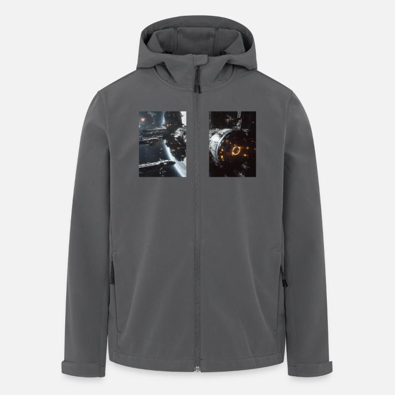 Perdu dans l’espace 1 1 - Veste softshell homme en polyester recyclé Stanley/Stella - charbon