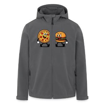 pizza burger - Recycelte Männer Softshell-Jacke von Stanley/Stella - Anthrazit - Vorne - AI Model Male 185 light (185cm)