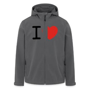 I heart ... - Recycelte Männer Softshell-Jacke von Stanley/Stella - Anthrazit - Vorne - AI Model Male 185 light (185cm)