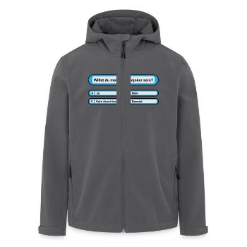 Telefonjoker Quiz - Recycelte Männer Softshell-Jacke von Stanley/Stella - Anthrazit - Vorne - AI Model Male 185 light (185cm)