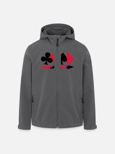 Karten - Recycelte Männer Softshell-Jacke von Stanley/Stella - Anthrazit
