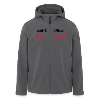 Echte Mädels - Handball - Recycelte Männer Softshell-Jacke von Stanley/Stella - Anthrazit - Vorne - AI Model Male 185 light (185cm)