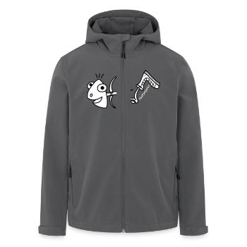 FischKnieBone - Recycelte Männer Softshell-Jacke von Stanley/Stella - Anthrazit - Vorne - AI Model Male 185 light (185cm)