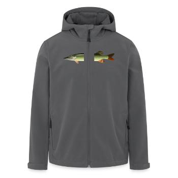 fish15 - Recycelte Männer Softshell-Jacke von Stanley/Stella - Anthrazit - Vorne - AI Model Male 185 light (185cm)