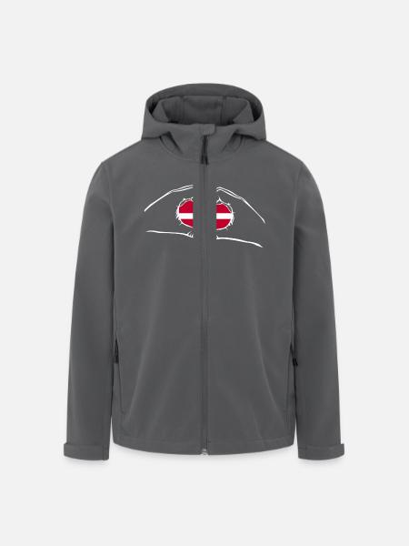 Ich liebe Dänemark - Herz Hände - Recycelte Männer Softshell-Jacke von Stanley/Stella - Anthrazit