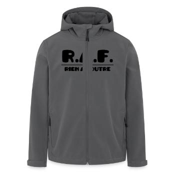 RAF - Fuck :) - Recycelte Männer Softshell-Jacke von Stanley/Stella - Anthrazit - Vorne - AI Model Male 185 light (185cm)