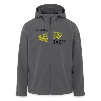 is der geil - Recycelte Männer Softshell-Jacke von Stanley/Stella - Anthrazit - Vorne - AI Model Male 185 light (185cm)