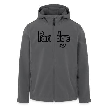 Porridge_SCHRIFT, Haferbrei, Frühstück, vegan - Recycelte Männer Softshell-Jacke von Stanley/Stella - Anthrazit - Vorne - AI Model Male 185 light (185cm)