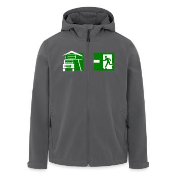 Dachzelt Exit - Recycelte Männer Softshell-Jacke von Stanley/Stella - Anthrazit - Vorne - AI Model Male 185 light (185cm)