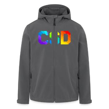 CSD - Pixel Pride Flag - Recycelte Männer Softshell-Jacke von Stanley/Stella - Anthrazit - Vorne - AI Model Male 185 light (185cm)