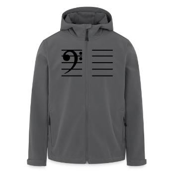 Note Bass - Recycelte Männer Softshell-Jacke von Stanley/Stella - Anthrazit - Vorne - AI Model Male 185 light (185cm)