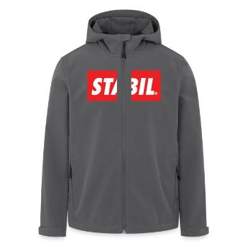 Stabil - Recycelte Männer Softshell-Jacke von Stanley/Stella - Anthrazit - Vorne - AI Model Male 185 light (185cm)