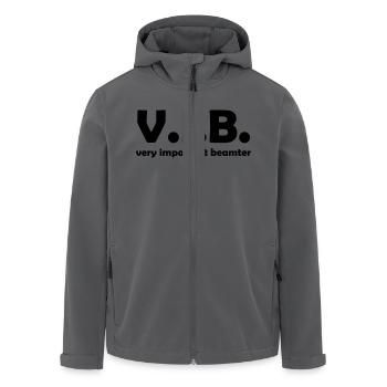 beamter - Recycelte Männer Softshell-Jacke von Stanley/Stella - Anthrazit - Vorne - AI Model Male 185 light (185cm)