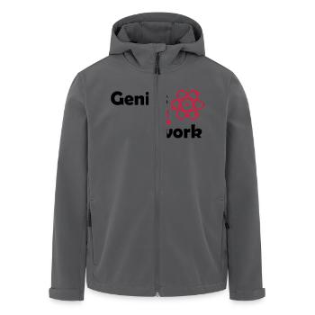 genius at work - Recycelte Männer Softshell-Jacke von Stanley/Stella - Anthrazit - Vorne - AI Model Male 185 light (185cm)