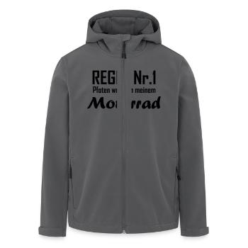 Regel Nr 1 motorrad - Recycelte Männer Softshell-Jacke von Stanley/Stella - Anthrazit - Vorne - AI Model Male 185 light (185cm)
