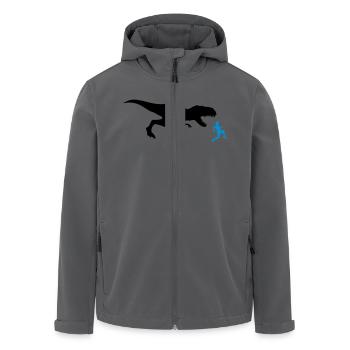 wegrennen flüchten rennen laufen silhouette schwar - Recycelte Männer Softshell-Jacke von Stanley/Stella - Anthrazit - Vorne - AI Model Male 185 light (185cm)