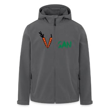 Vegan - Recycelte Männer Softshell-Jacke von Stanley/Stella - Anthrazit - Vorne - AI Model Male 185 light (185cm)