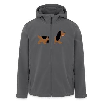 dackel - Recycelte Männer Softshell-Jacke von Stanley/Stella - Anthrazit - Vorne - AI Model Male 185 light (185cm)