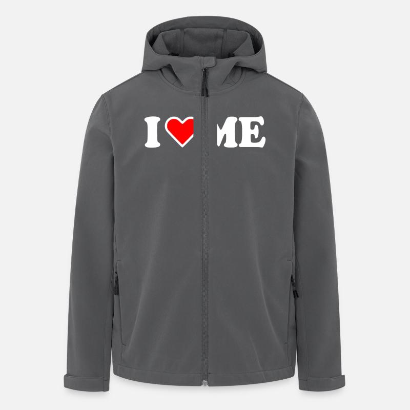 I love me - Softshelljacka herr i återvunnen polyester Stanley/Stella - kolgrå