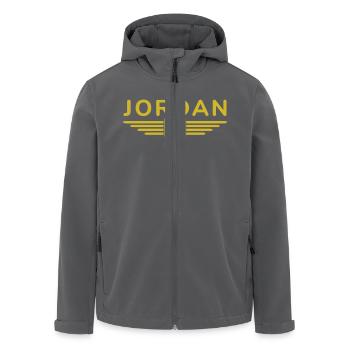 Jordanien Amman Fan Outfit T-Shirt Design Geschenk - Recycelte Männer Softshell-Jacke von Stanley/Stella - Anthrazit - Vorne - AI Model Male 185 light (185cm)