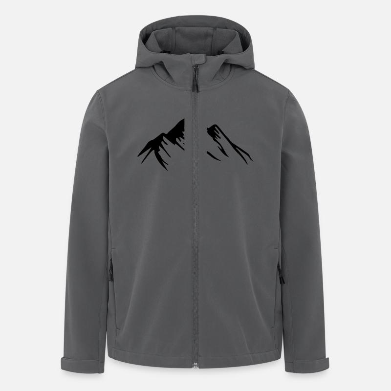 berge - Recycelte Männer Softshell-Jacke von Stanley/Stella - Anthrazit