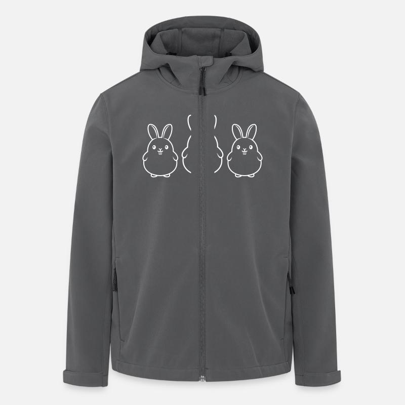L’équipe des lapins - Veste softshell homme en polyester recyclé Stanley/Stella - charbon