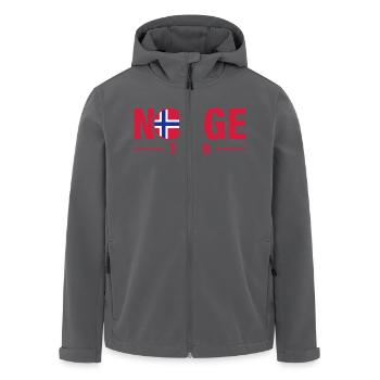 Norwegen Tour Norge - Recycelte Männer Softshell-Jacke von Stanley/Stella - Anthrazit - Vorne - AI Model Male 185 light (185cm)