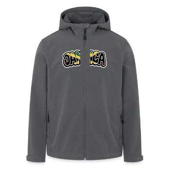 JAMAICA Graffiti - Recycelte Männer Softshell-Jacke von Stanley/Stella - Anthrazit - Vorne - AI Model Male 185 light (185cm)